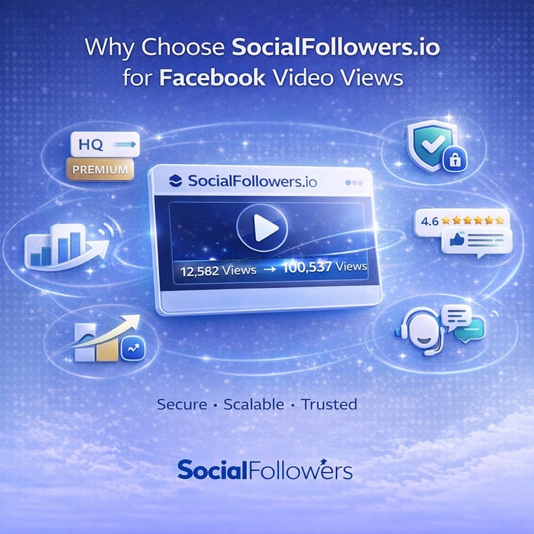Why Choose SocialFollowers.io for Facebook Video Views